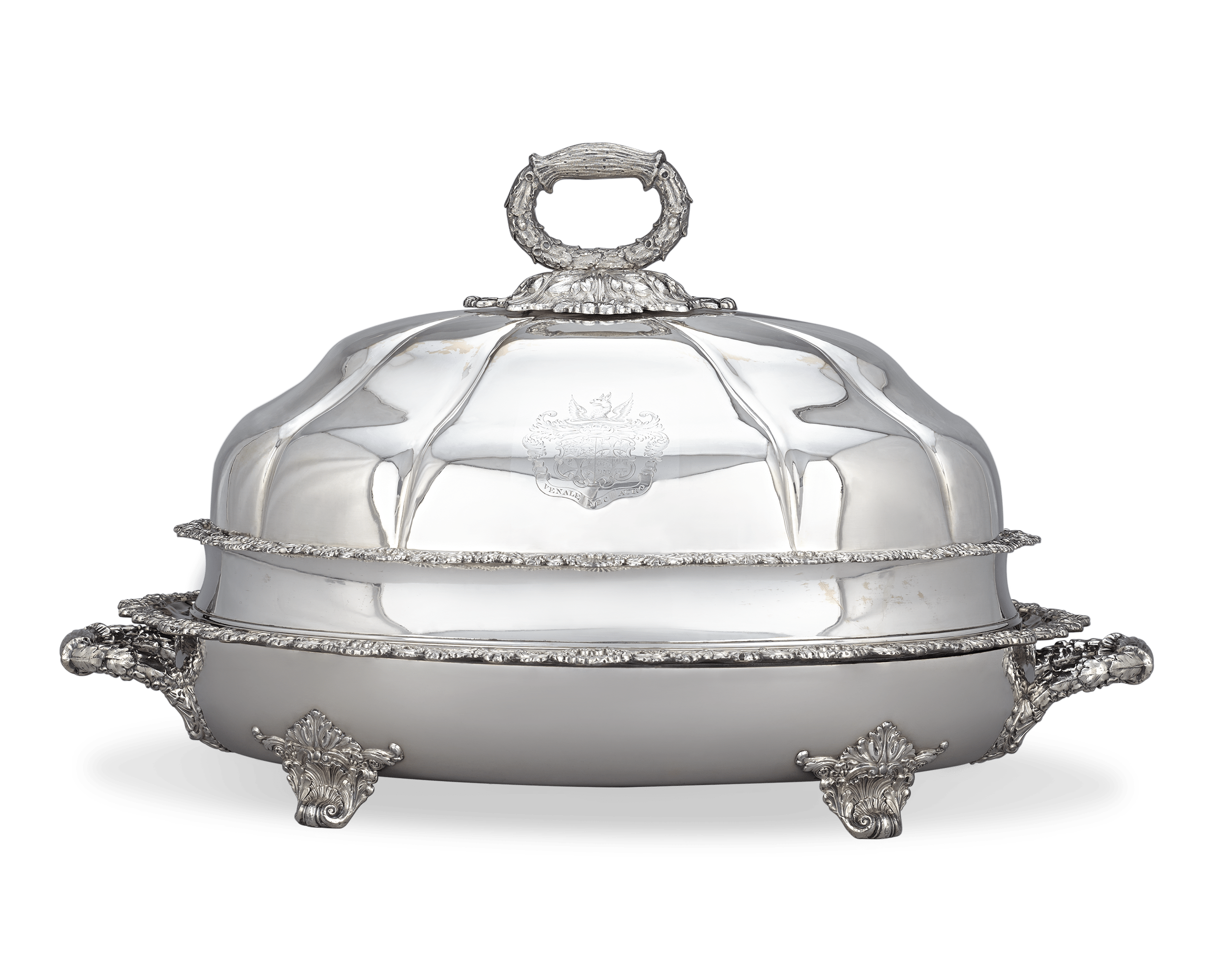 Old Sheffield Silver Plate Venison Dish with Cover