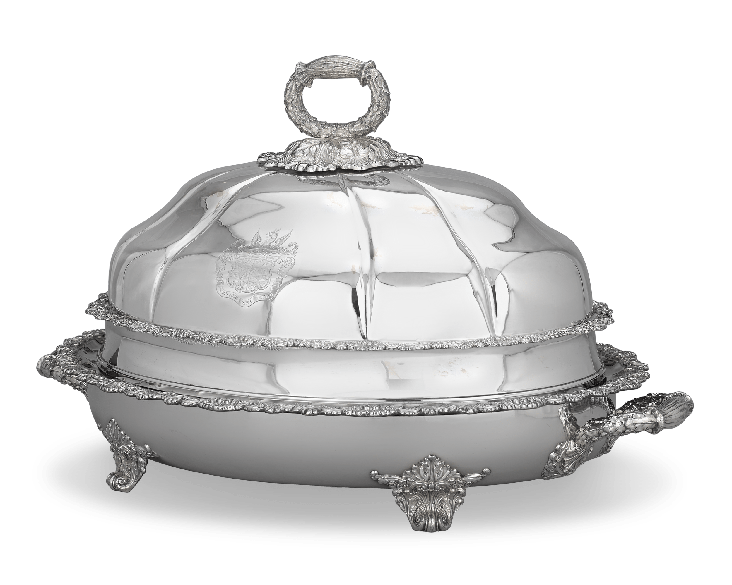 Old Sheffield Silver Plate Venison Dish with Cover