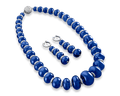 Tanzanite Bead Necklace and Earring Suite, 925.10 Carats