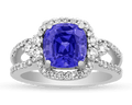 Untreated Purple Sapphire Ring, 3.16 Carats