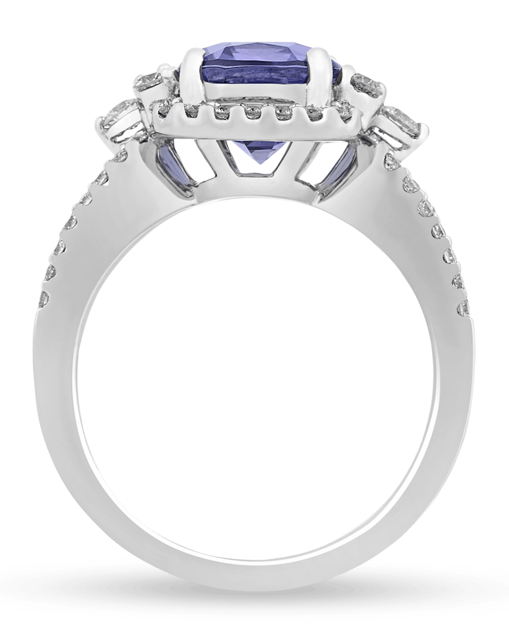 Untreated Purple Sapphire Ring, 3.16 Carats