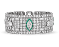 Art Deco Diamond and Emerald Bracelet