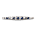 Antique Sapphire and Diamond Bar Pin