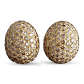 David Webb Champagne Diamond Earrings, 15.00 Carats