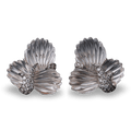 Carved Crystal and Diamond Earrings