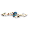 Black Opal Brooch, 2.50 Carats