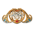Art Nouveau Plique-a-Jour Enamel Pendant