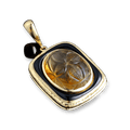 David Webb Citrine Enamel Pendant