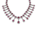 Antique Burma Ruby and Diamond Necklace