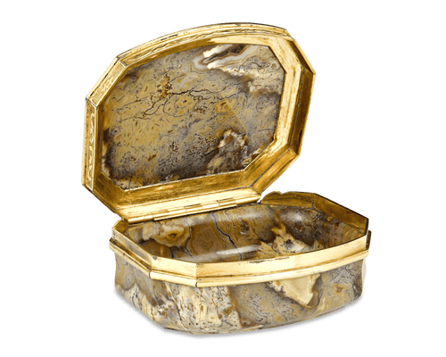 18th-Century English Agate Snuff Box