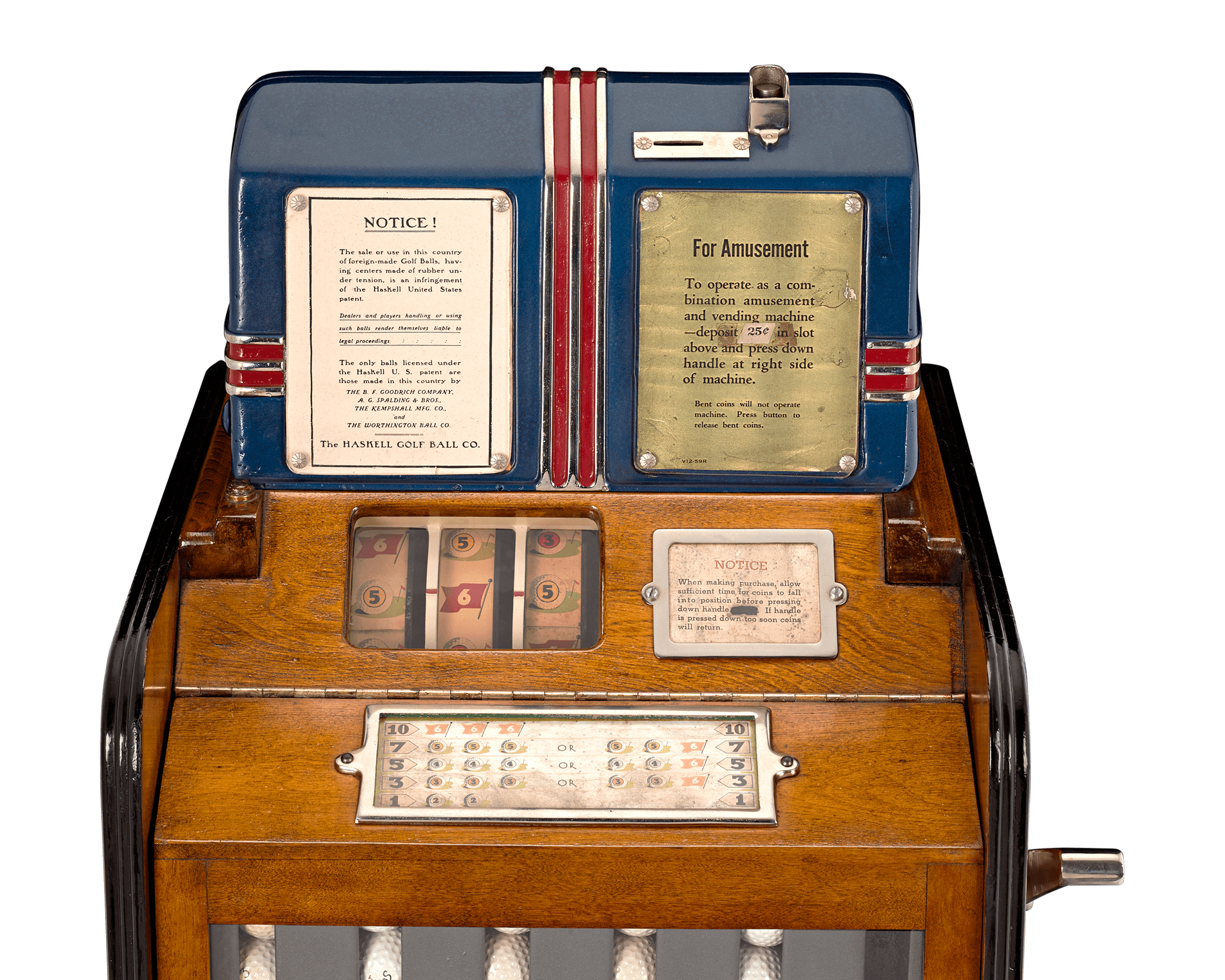 Jennings Golfa-Rola Golf Ball Vendor Slot Machine