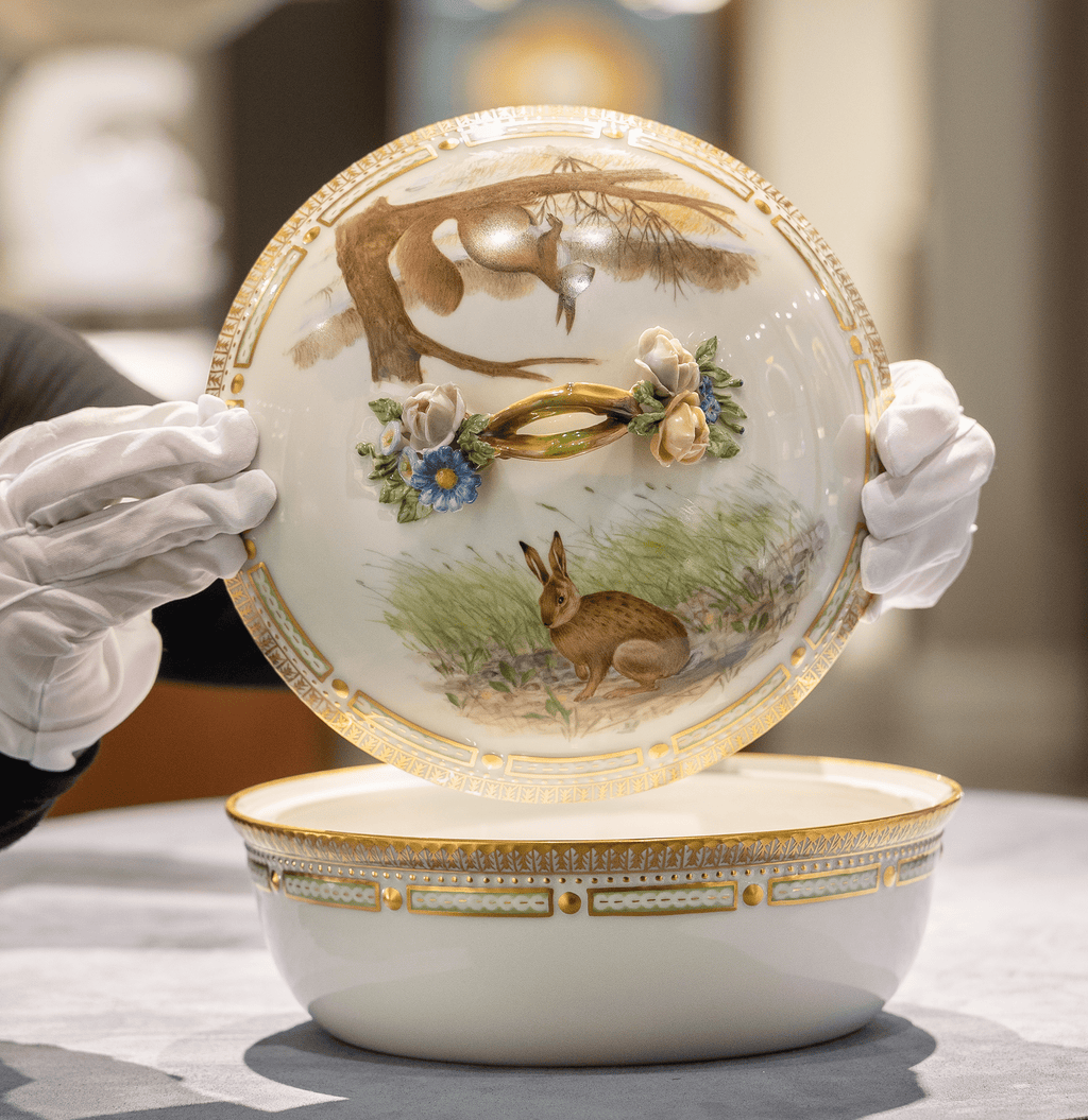 Flora Danica Game Series Covered Vegetable Dish
