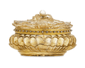 Carved Citrine Pill Box