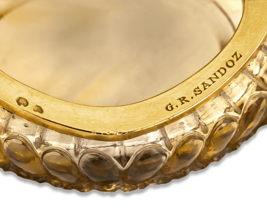 Carved Citrine Pill Box