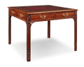 Regency-Style Mahogany Leather-Topped Table