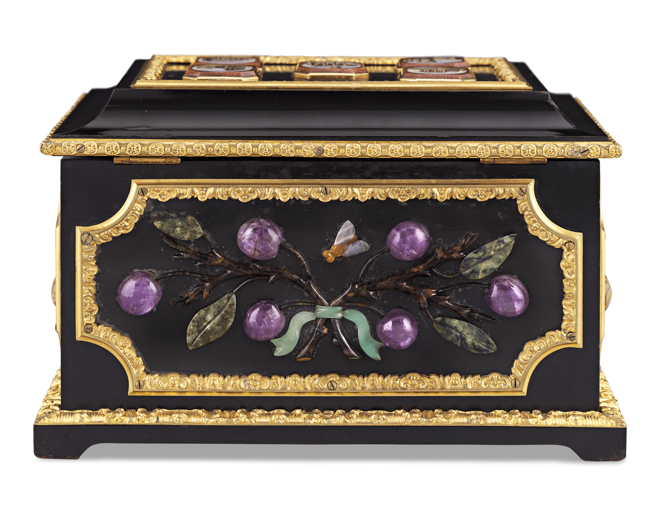 Micromosaic and Pietre Dure Grand Tour Casket