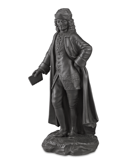 Black Basalt Figure of Voltaire by Wedgwood