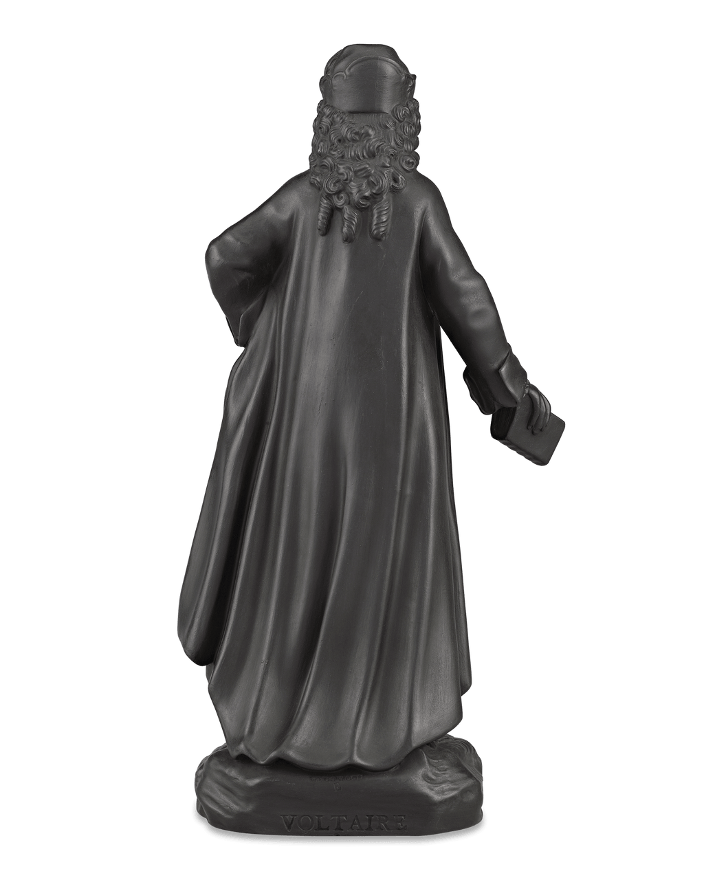 Black Basalt Figure of Voltaire by Wedgwood