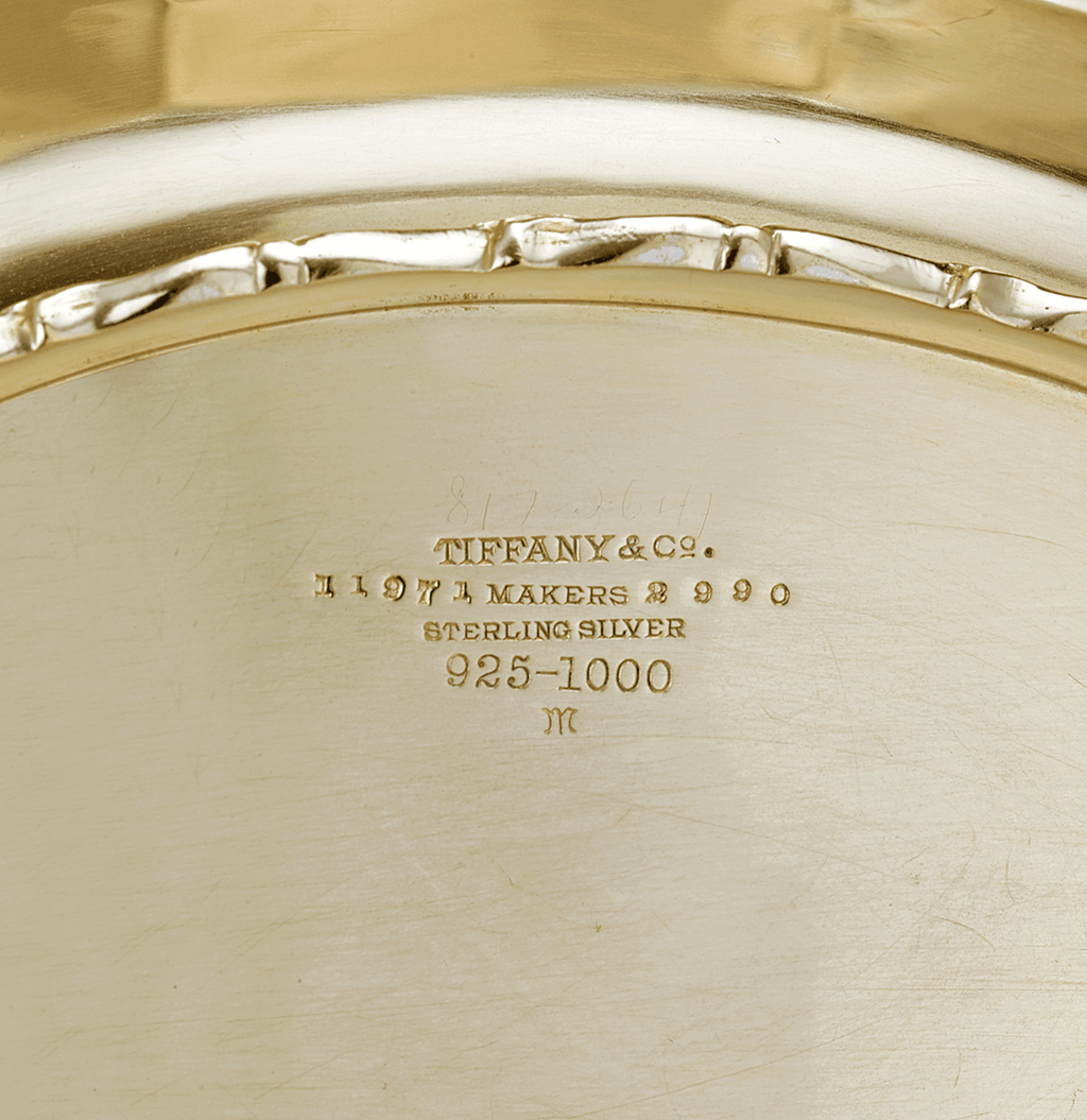 Tiffany & Co. Chrysanthemum Silver Gilt Oval Bowls, Set of 6