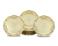 Chrysanthemum Silver Gilt Salad Plates by Tiffany & Co.