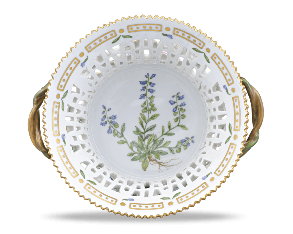Flora Danica Pierced Porcelain Basket by Royal Copenhagen