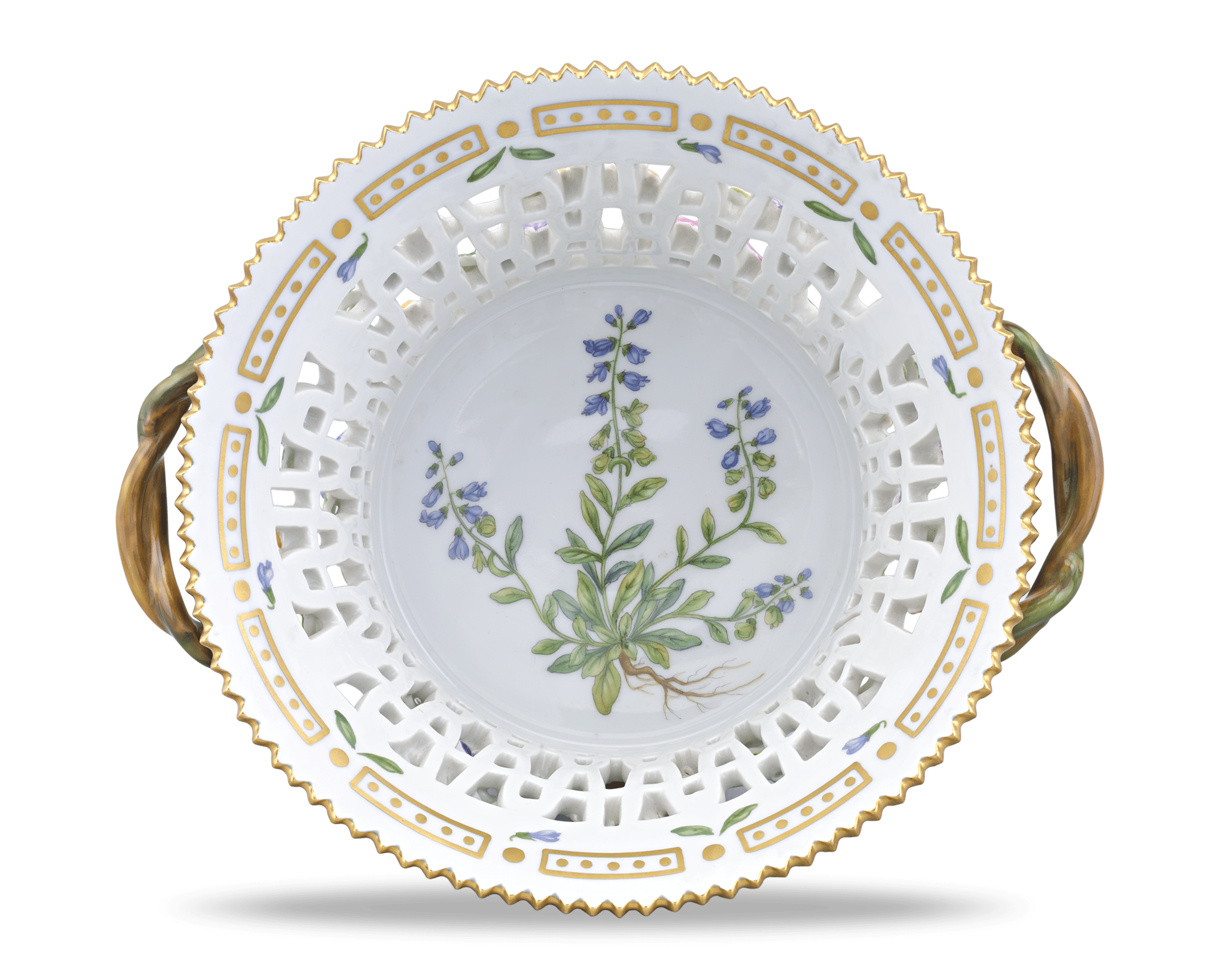 Flora Danica Pierced Porcelain Basket by Royal Copenhagen