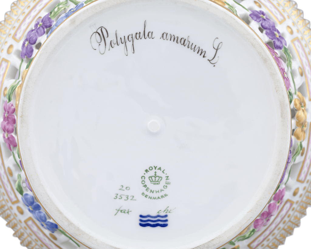 Flora Danica Pierced Porcelain Basket by Royal Copenhagen