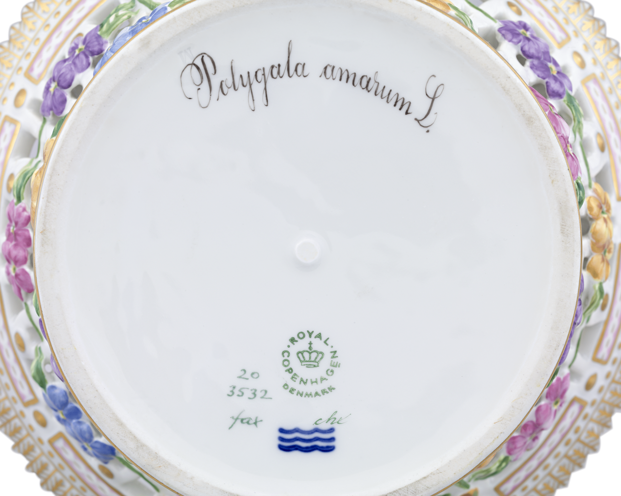 Flora Danica Pierced Porcelain Basket by Royal Copenhagen