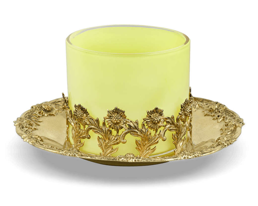 Royal Tiffany & Co. Chrysanthemum Silver-Gilt and Glass Ramekins
