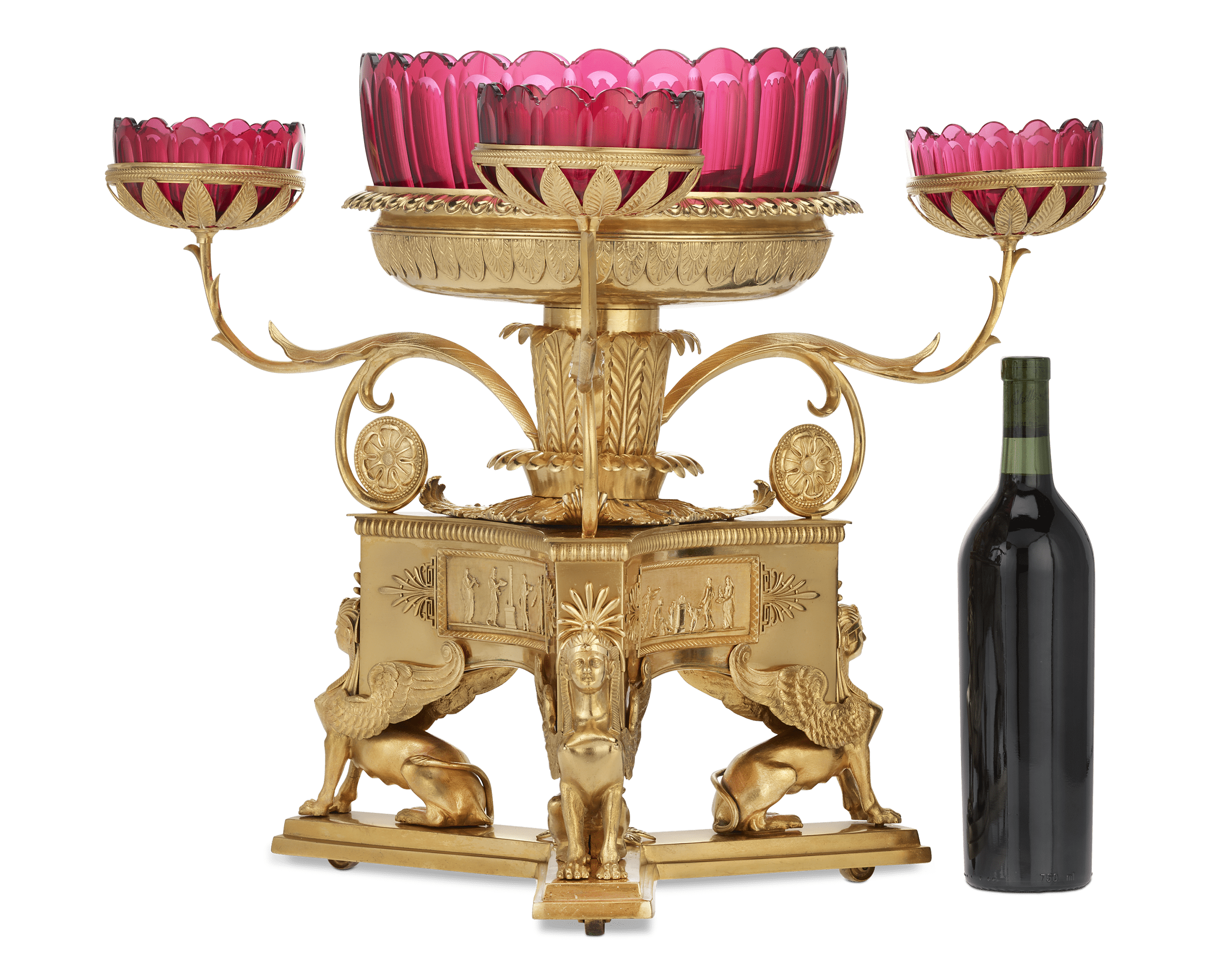 Regency Crystal and Ormolu Epergne