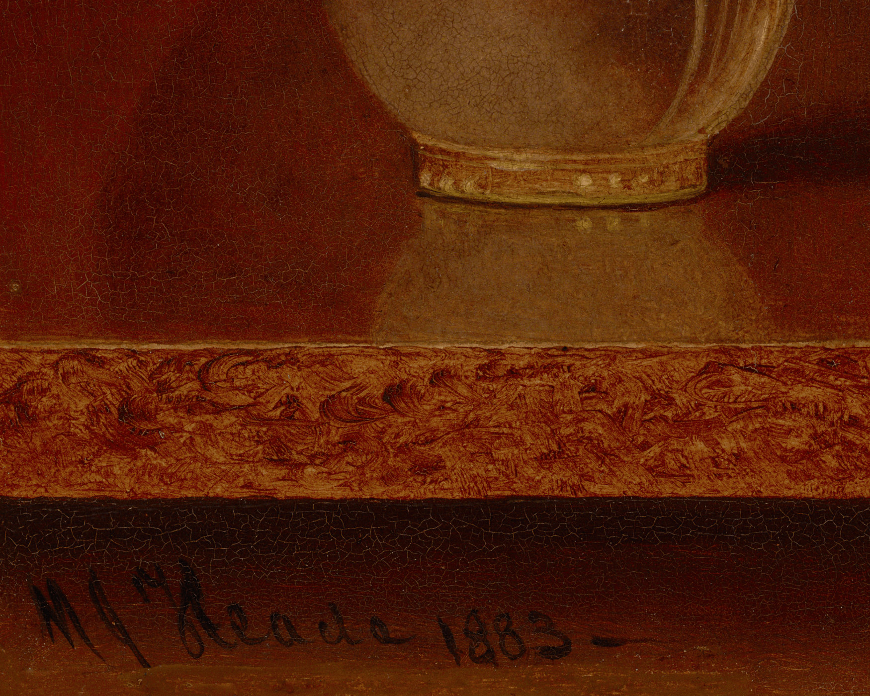 Red Rose in a Standing Vase by Martin Johnson Heade