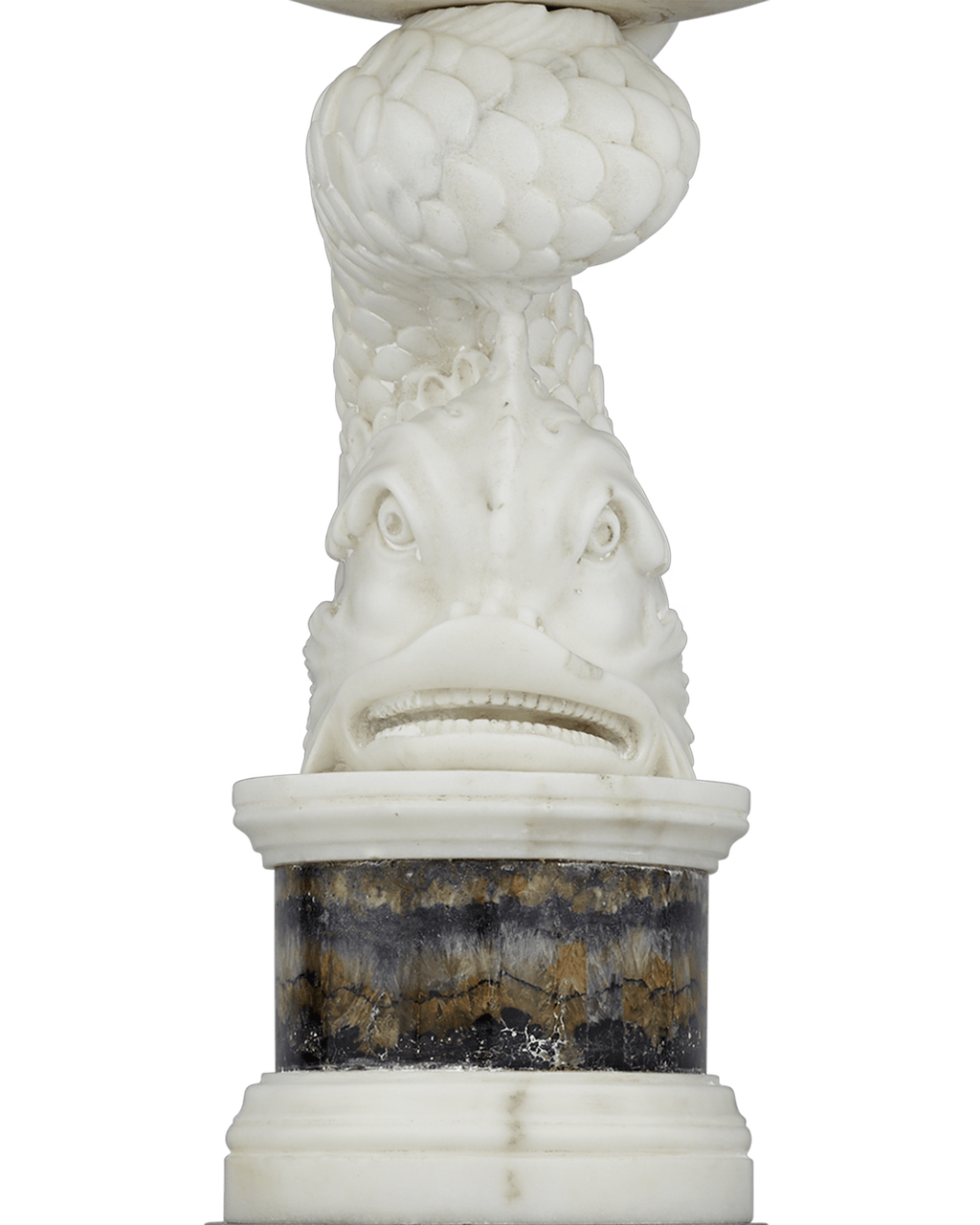 George III Marble and Blue John Dolphin Tazza