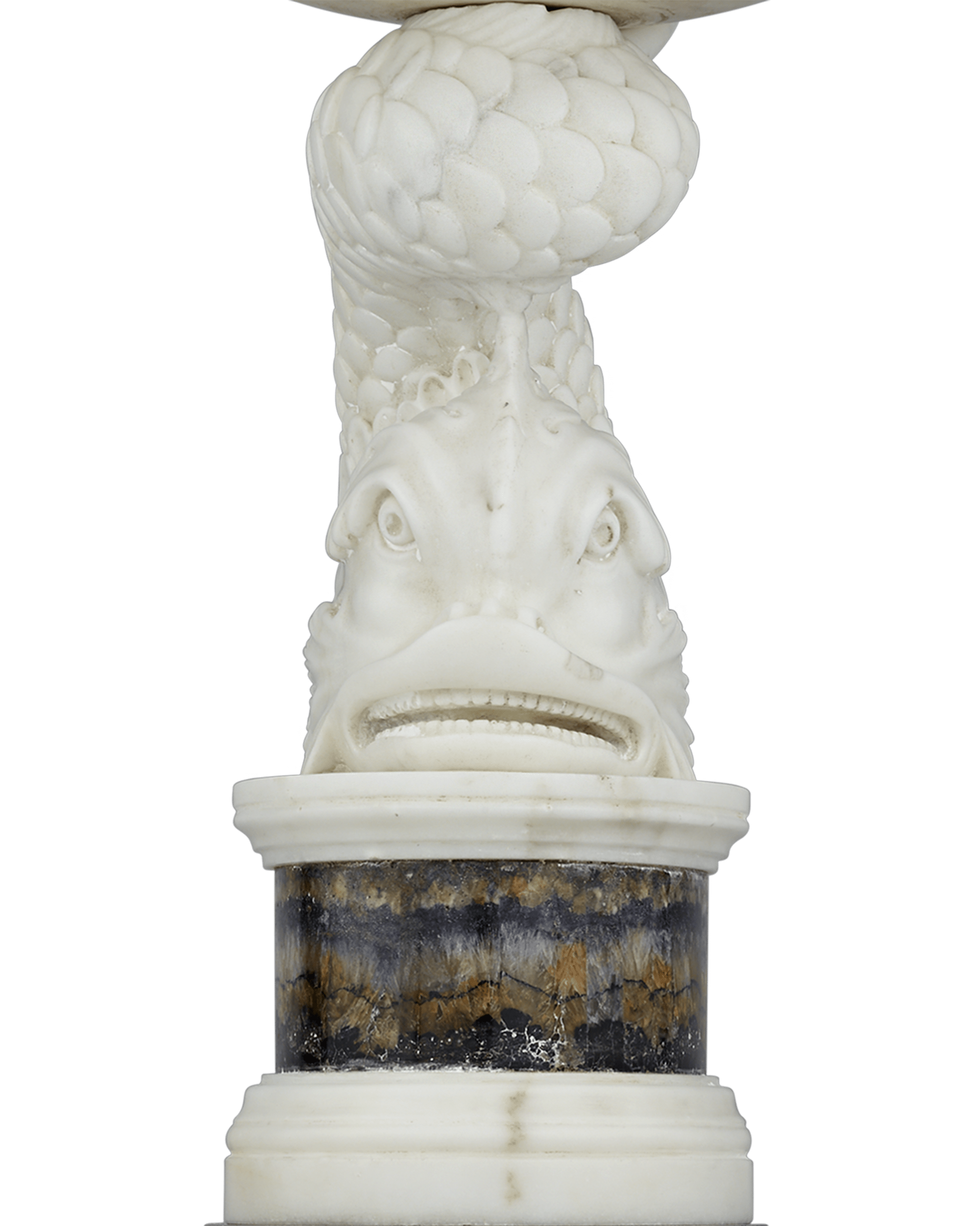 George III Marble and Blue John Dolphin Tazza