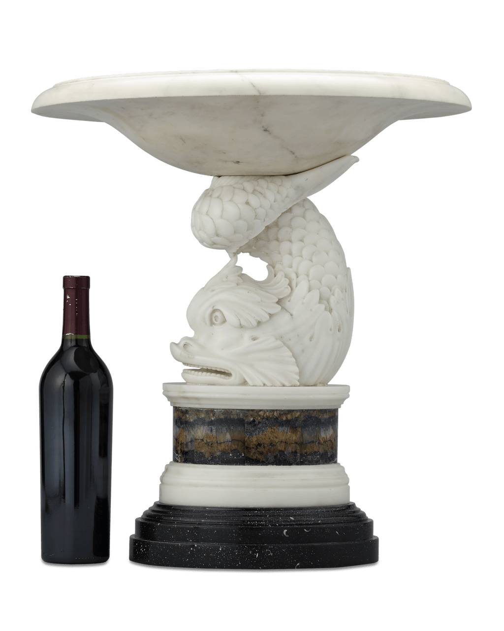George III Marble and Blue John Dolphin Tazza