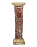 Rouge de France Marble Pedestal, 18th Century