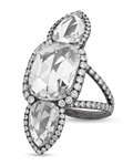 White Diamond North-South Ring, 7.98 Carats
