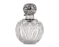 English Silver and Cut Glass Perfume Bottle