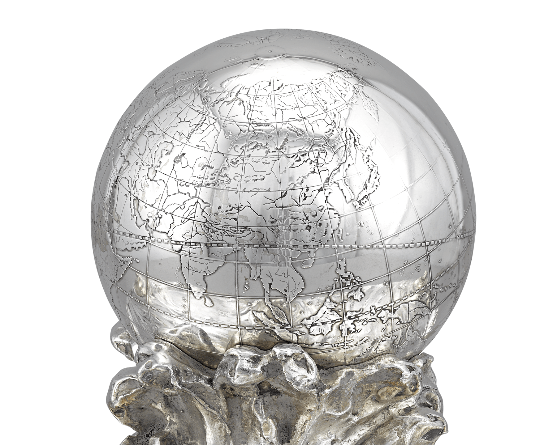 Sterling Silver Globe Inkwell Centerpiece by Tiffany & Co.