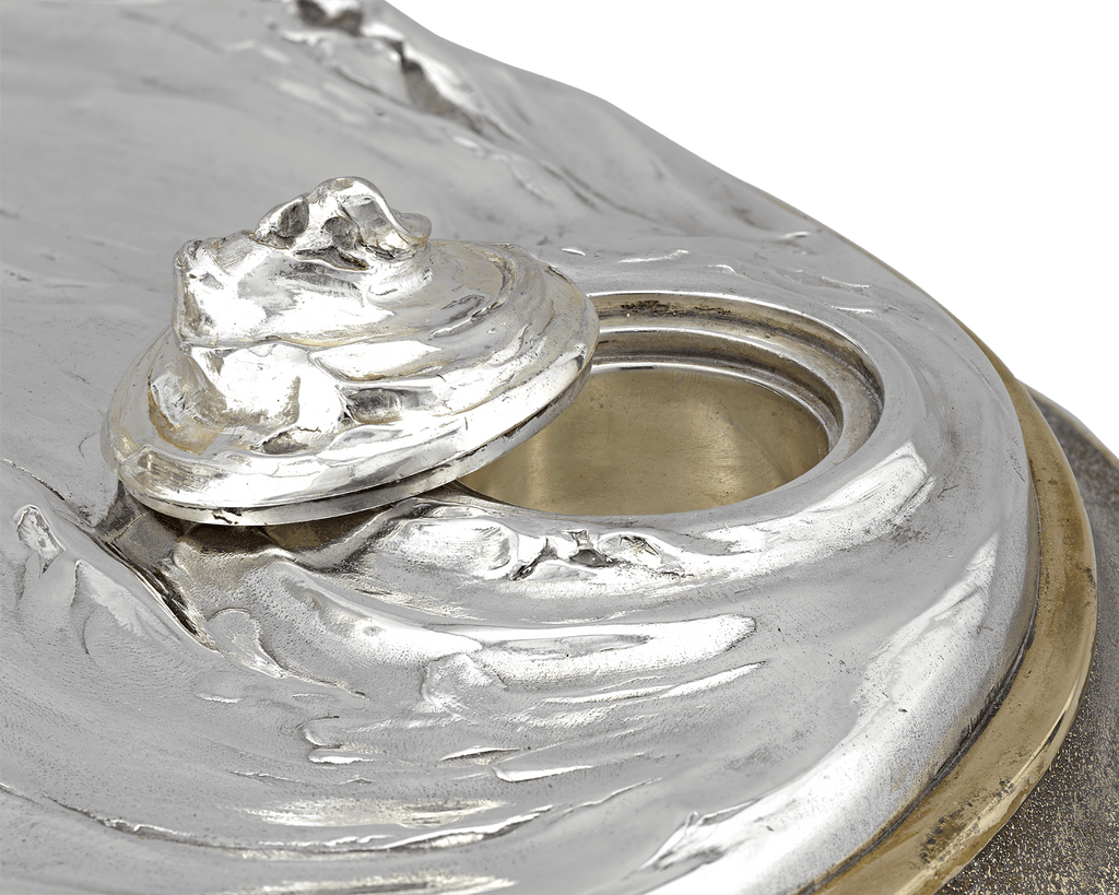 Sterling Silver Globe Inkwell Centerpiece by Tiffany & Co.