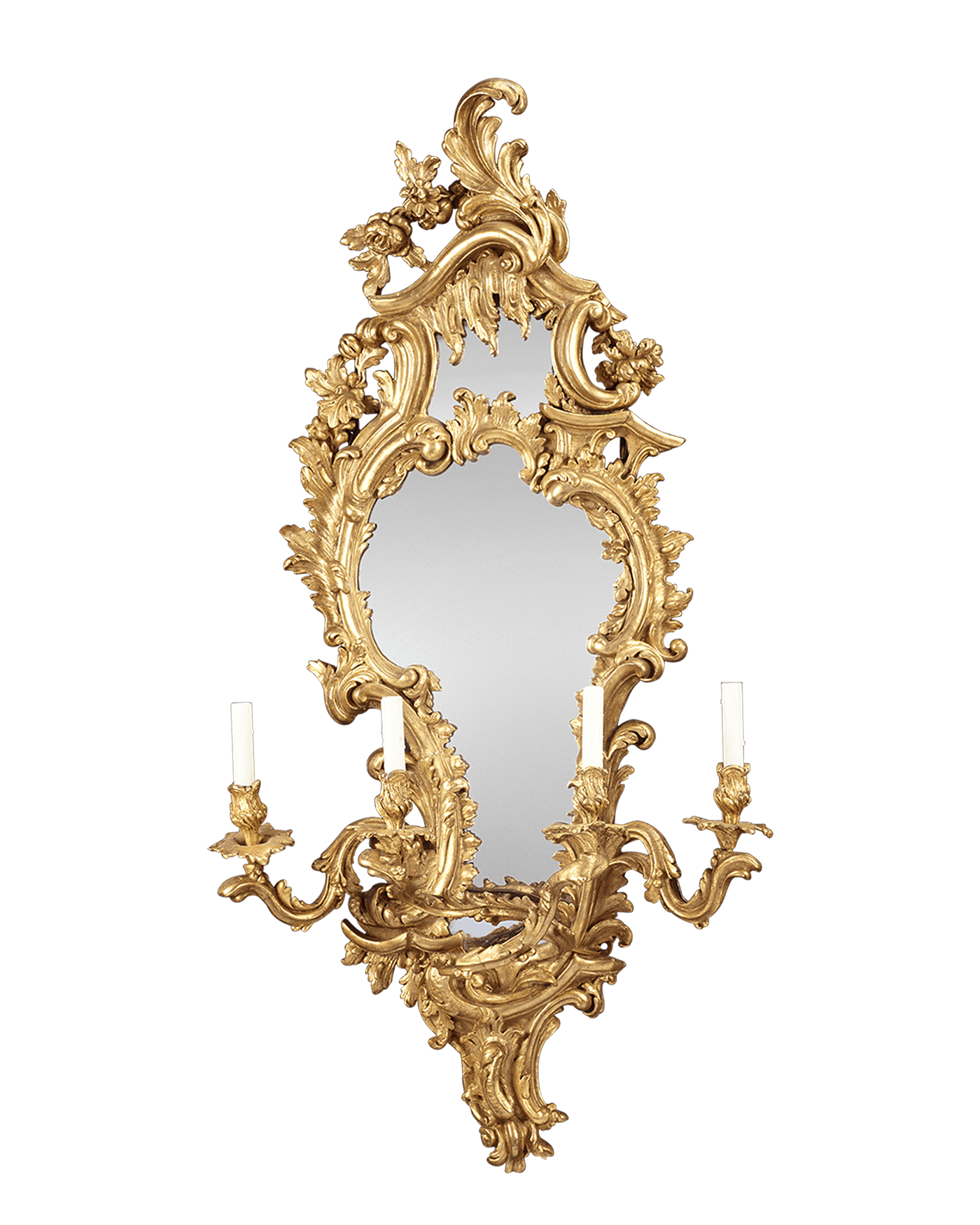 Louis XV Giltwood Mirrored Girandoles