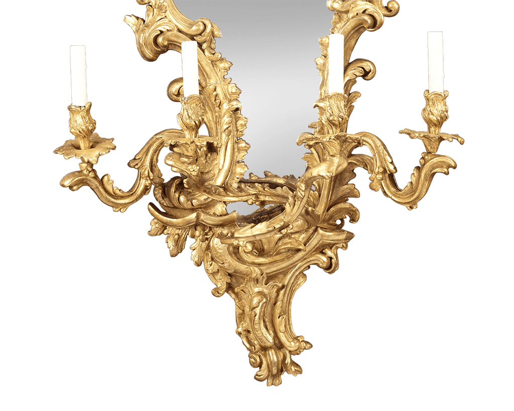 Louis XV Giltwood Mirrored Girandoles