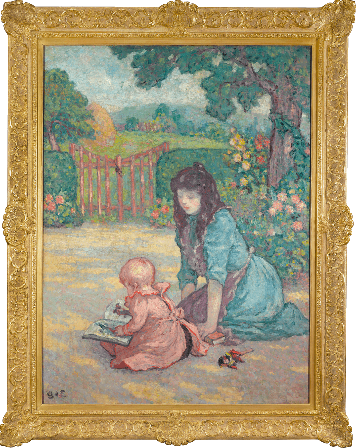 La lecture au jardin by Georges d'Espagnat