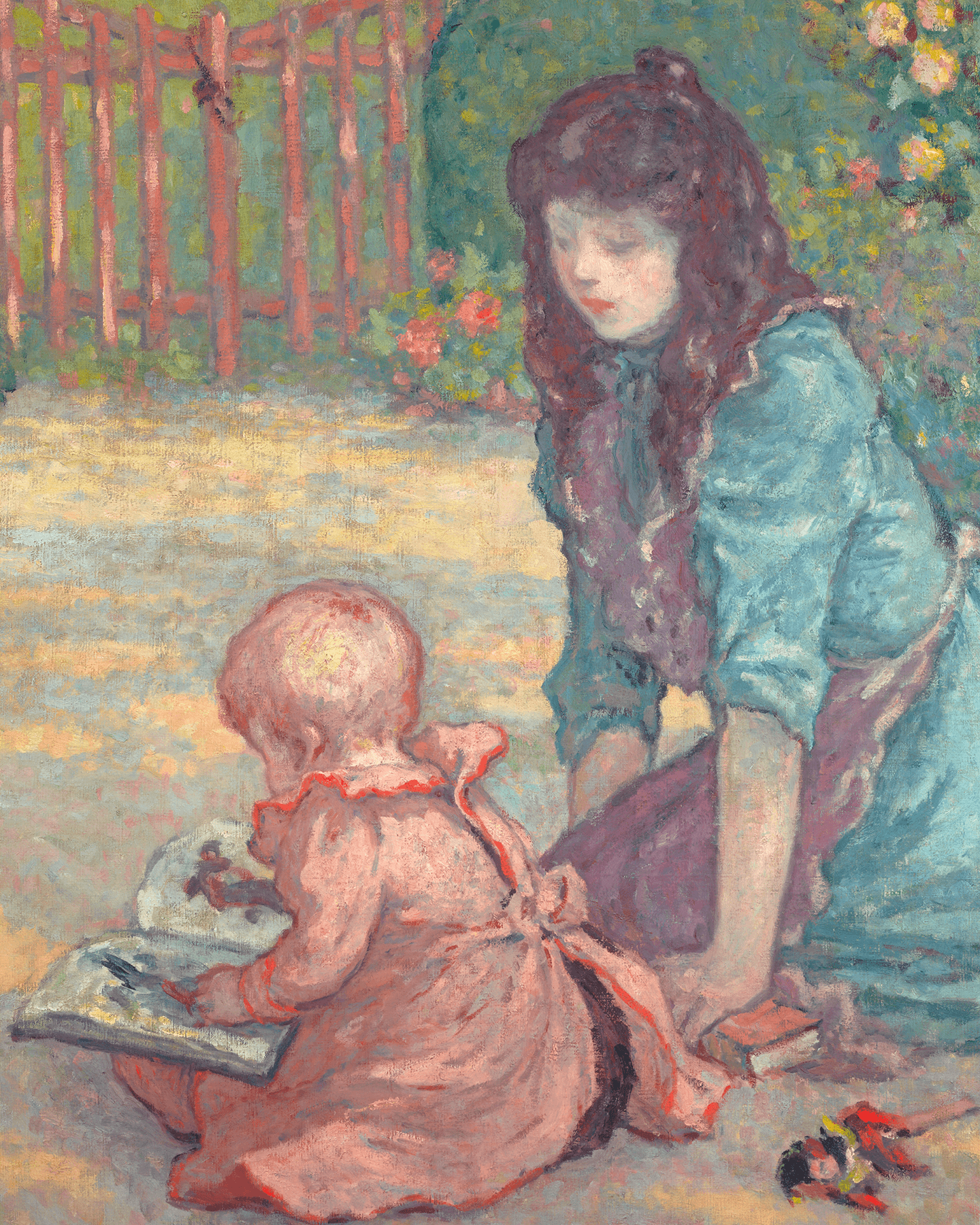 La lecture au jardin by Georges d'Espagnat