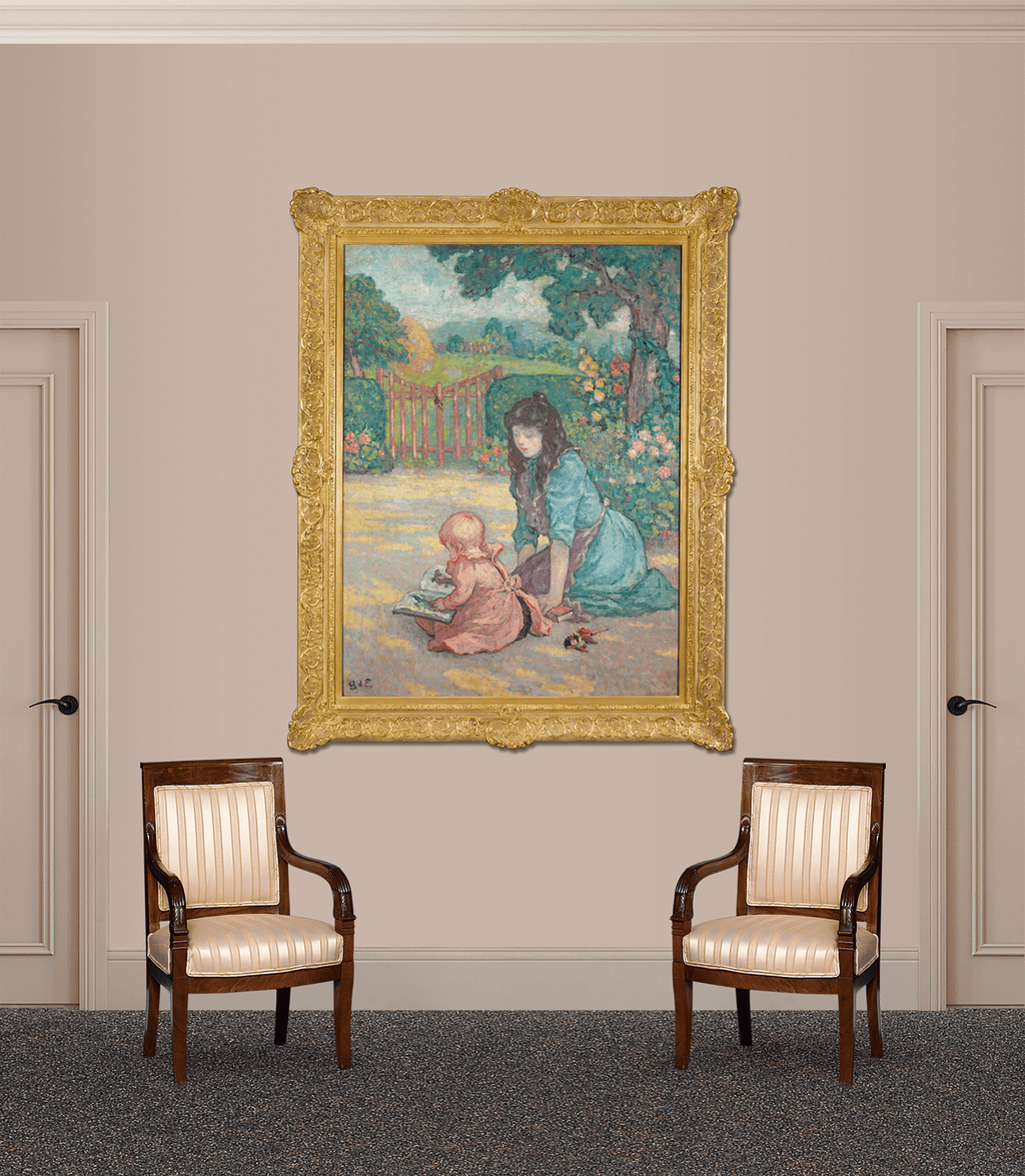 La lecture au jardin by Georges d'Espagnat