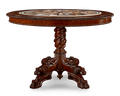 Regency Rosewood Marble Specimen Table