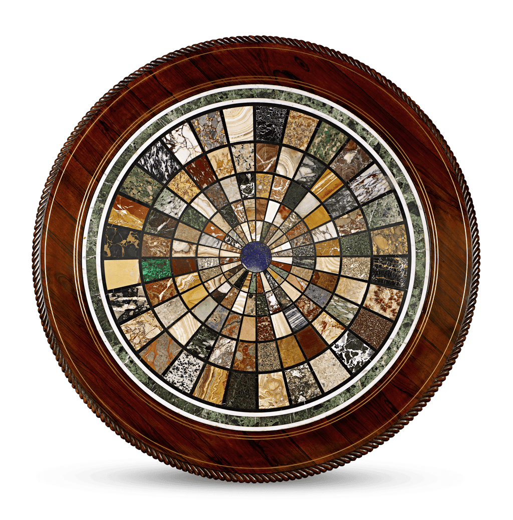 Regency Rosewood Marble Specimen Table