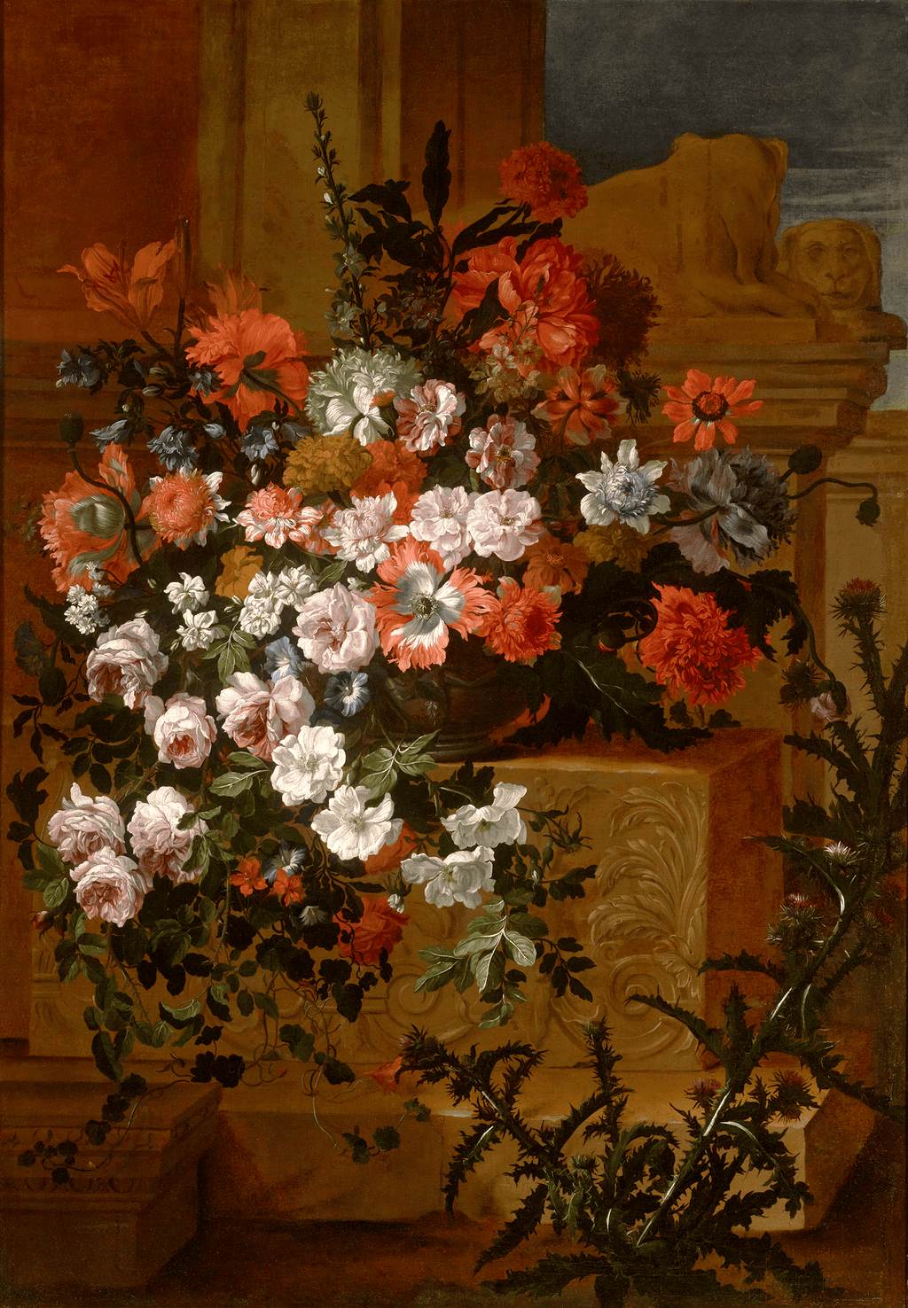 Still Life with Flowers by Jean-Baptiste Monnoyer