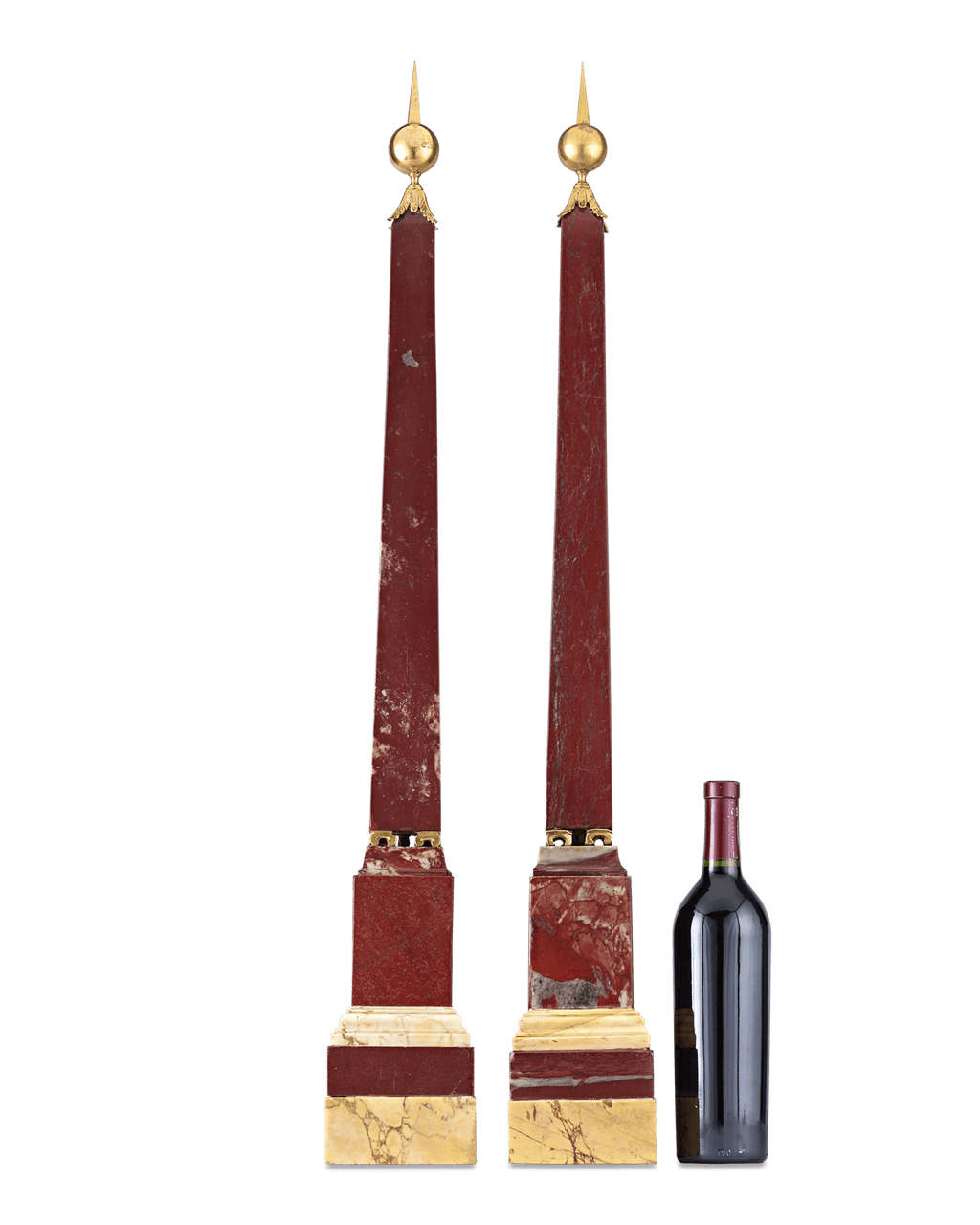 Grand Tour Marble and Ormolu Obelisks