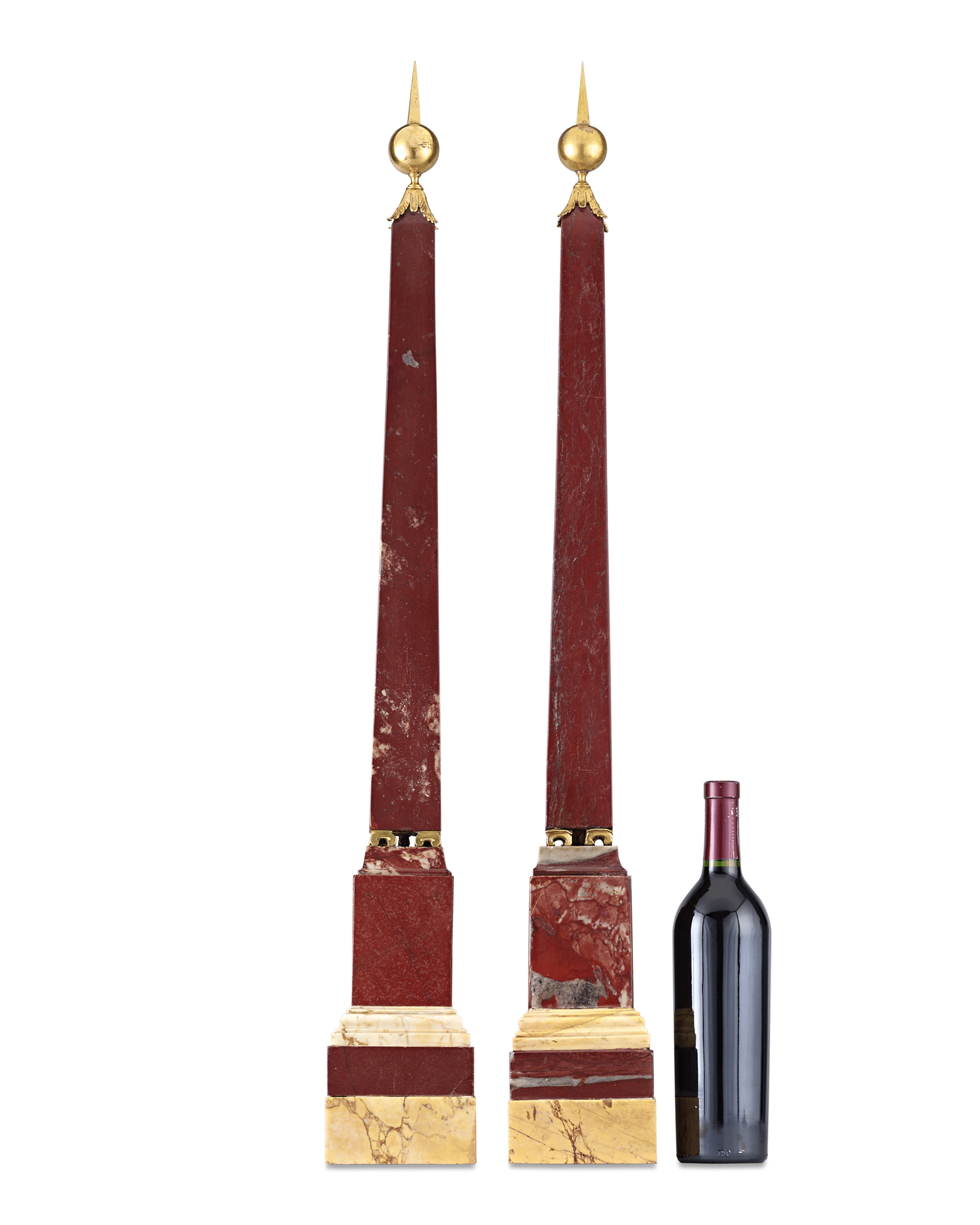 Grand Tour Marble and Ormolu Obelisks