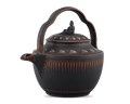 Wedgwood Black Basalt and Encaustic Enamel Rum Kettle